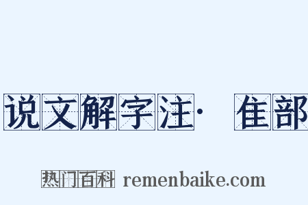 说文解字注·隹部是什么意思的图片